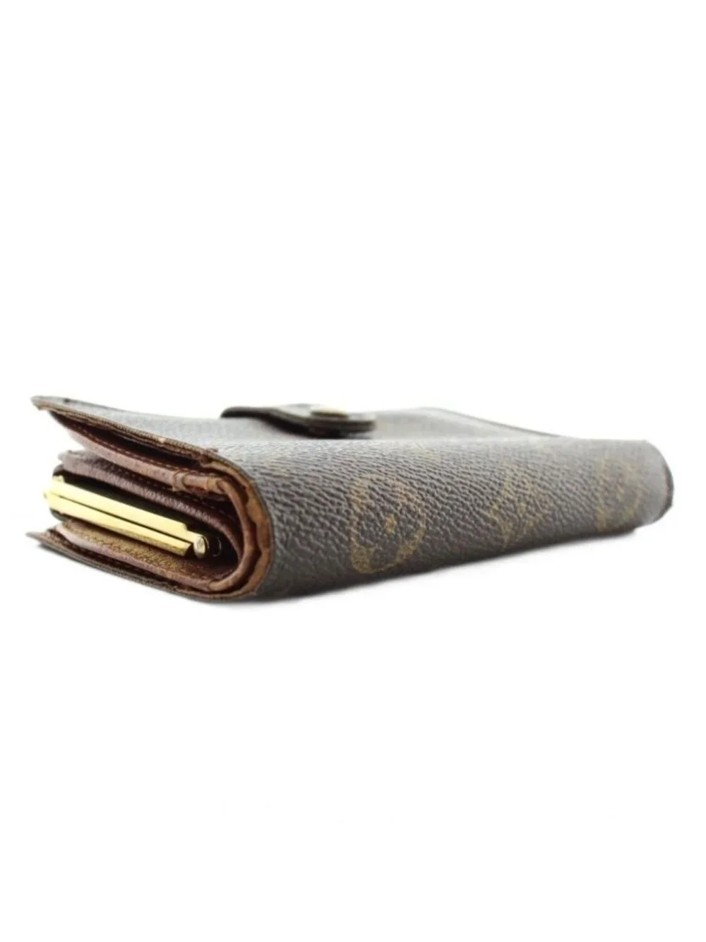 Louis Vuitton Monogram Portefeuille Viennois Wallet Bifold Kiss Lock Leather